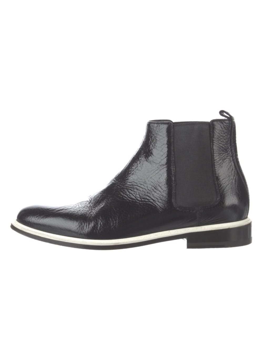 LANVIN woman  Black Chelsea Boot with Contrasting Sole